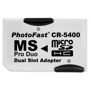 Adaptador doble MicroSD a Memory Stick Pro Duo