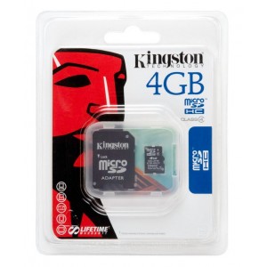 Memoria MicroSD HC 4Gb Kingston